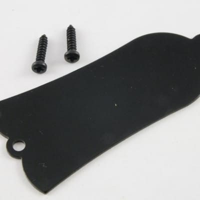 Truss Rod Cover Black Metal + 2 Black Screws 'Blank no text' for Gibson Guitars