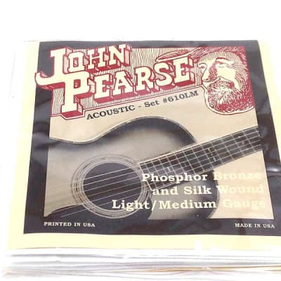 John Pearse Guitar Strings Acoustic Silk Wound Phos Bronze #610LM