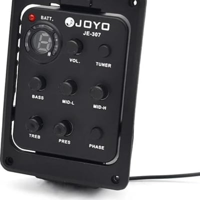 JOYO JE-307 5-Band EQ Equalizer Acoustic Guitar Piezo Pickup Preamp Tuner System with LCD Display