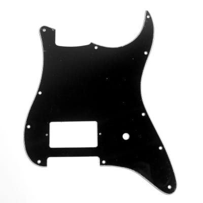 Custom Strat 1-pickup Layout Style Guitar Pickguard ,3ply Black