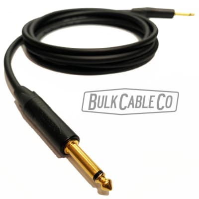 Mogami 2524 Guitar Cable - 20 FT - Neutrik Straight Gold Connectors - ST/ST Plugs - Instrument Cord
