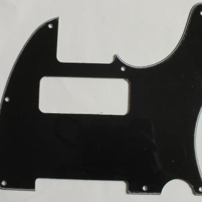 Black BWB Scratch Plate Pickguard for Telecaster with P90 Soap Bar pickup in Neck Position